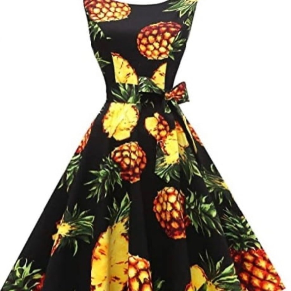 Sundress boatneck sleeveless dress without belt